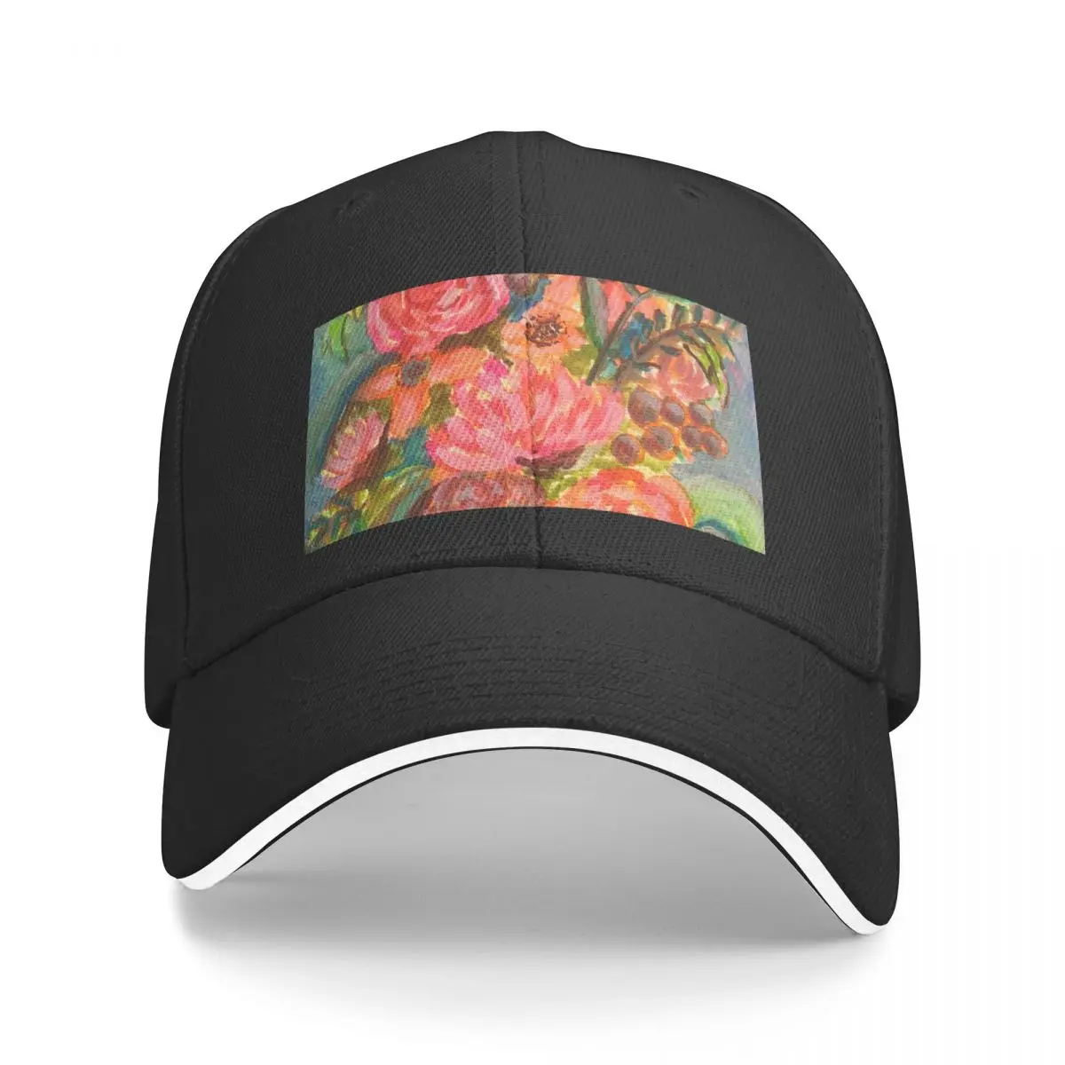 

Florals in a Vase on a Pink Table Baseball Cap Snapback Cap cute Hat Luxury Brand Mens Women's