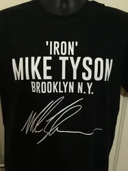 Mike Tyson Autograph Boxing Custom T-Shirt 100% Cotton O-Neck Summer Short Sleeve Casual Mens T-shirt Size S-3XL