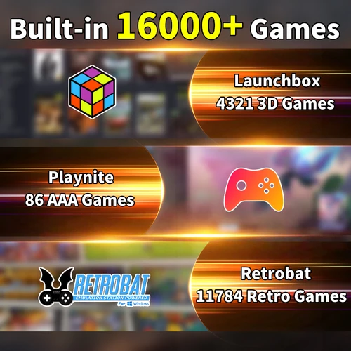 Imagen 2 del producto Play Zone 1TB SSD Launchbox, Playnite y Retrobat OS consola de juegos con más de 16000 juegos para PS5/PS4/Switch/XBOX/PS3/PS2 para Win PC/portátil