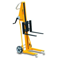 Giant Move Capacity 120kg Mini Fork Lift Hand Winch Stacker, Liftsmart Straddle Leg Manual Stacker