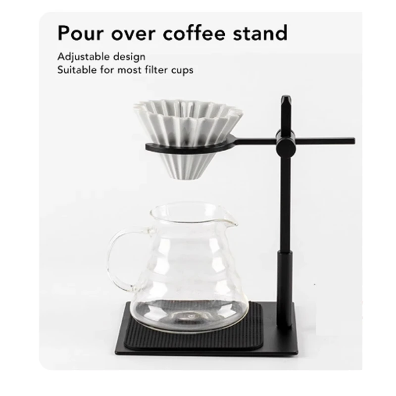 Pour Over Coffee Stand Aluminum Alloy Pour Over Coffee Station Dripper Stand Adjustable Antislip Coffee Dripper Stand