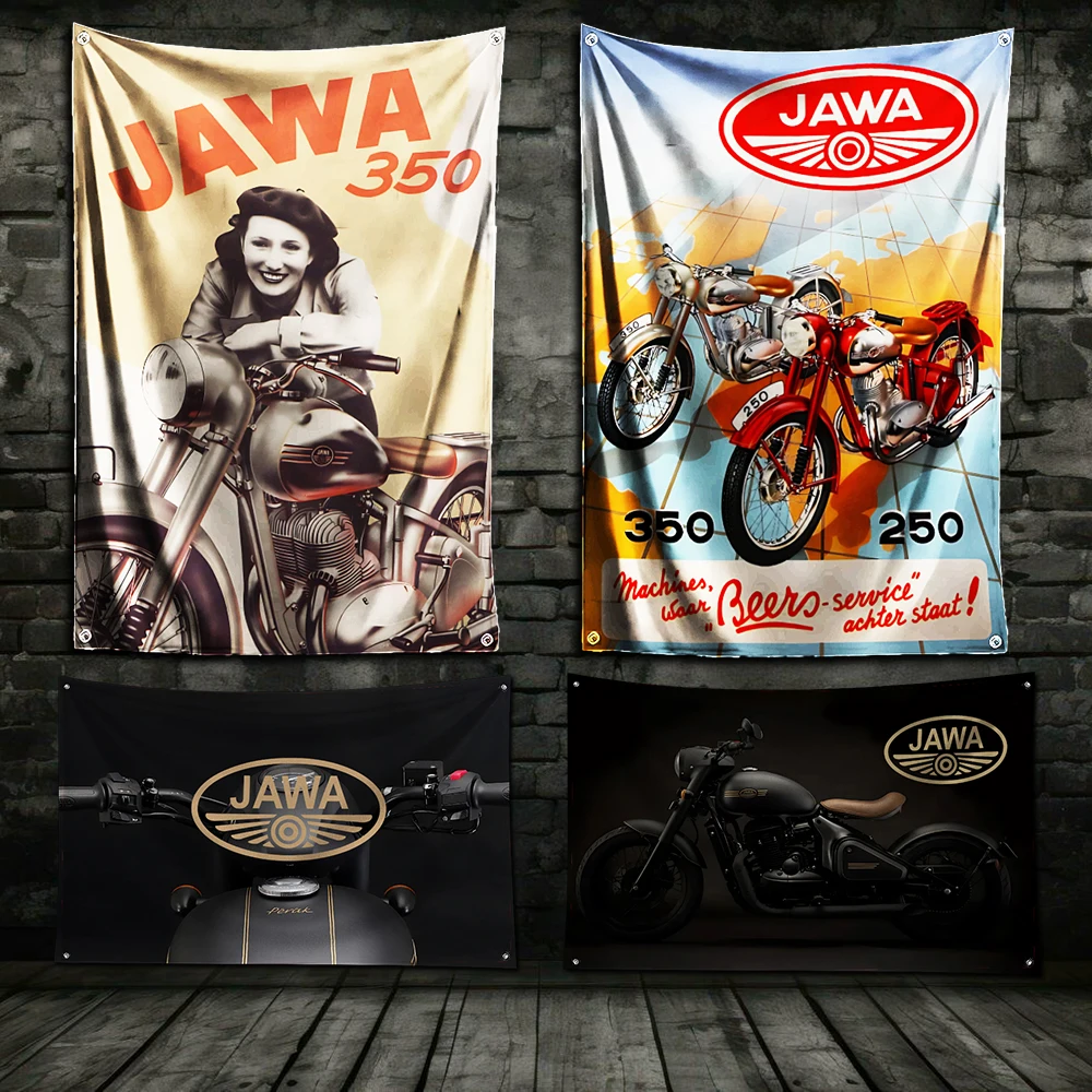 

3x5 Ft Moto J-jawas Flag Polyester Digital Printing Banner for Garage Wall Art Out Door Decoration With Brass Grommets