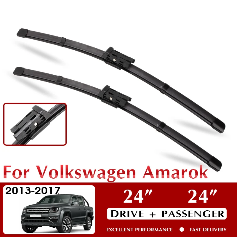 

Car Wiper Front Car Wiper Blades for Volkswagen VW Amarok 2013 2014 2015 2016 2017 Windshield Windscreen Window 24"+24" LHD RHD