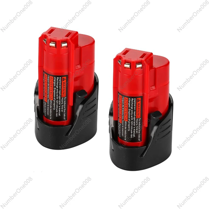 Replace Milwaukee M12 Battery Mivoch 12V Tool Battery Charger Charge Electric Wrench Electric Drill