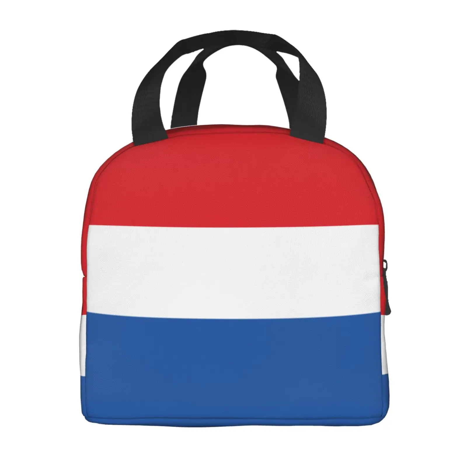 Flag of The Kingdom of Croatia Pattern Lunch Tote Bag Insulated Leakproof Lunch Box Container with Front Pocket for Girls Boys