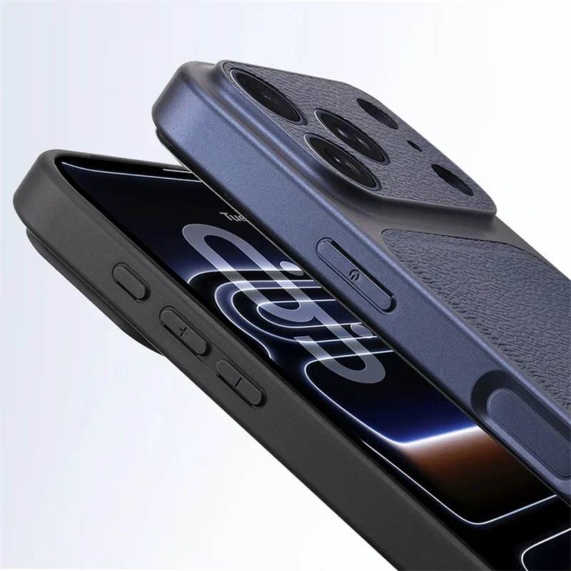 Funda de cuero personalizable con iniciales doradas o plateadas para iPhone 15 14 13 17 Pro Max 14 16 Plus 17 Air, protección de lente de lujo 2