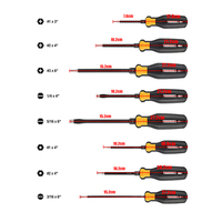 TOUGHBUILT 8PCS High Torque Screwdriver Set with Magnetic Tip Bi-Material Handle Multi-function Screwdrivers TB-H5S8-A