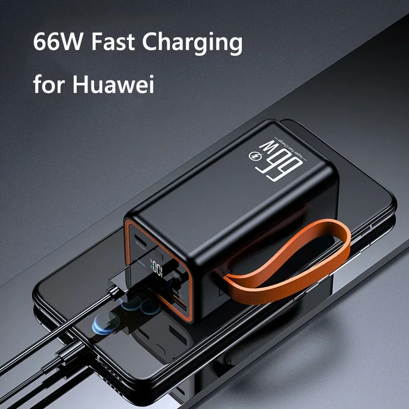 Power Bank 50000mAh 66W Fast Charging Powerbank PD 20W External Battery Pack for iPhone 14 13pro Huawei Xiaomi Samsung Powerbank