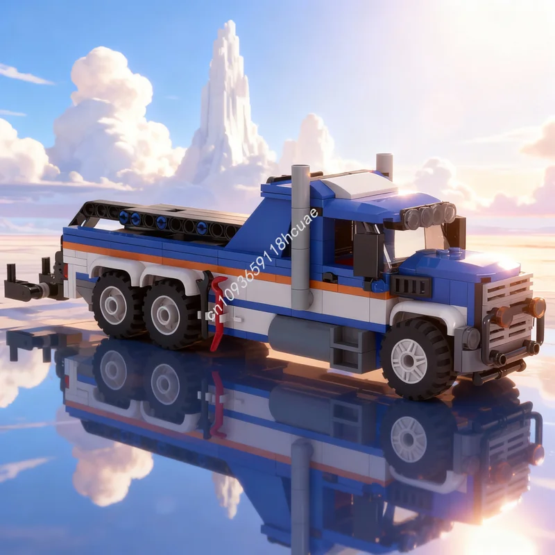 

310 деталей MOC: Супер-эвакуатор, модель городской инфраструктуры, конструктор, архитектурный набор, рождественский подарок, развивающая игрушка, креативная идея для сборки