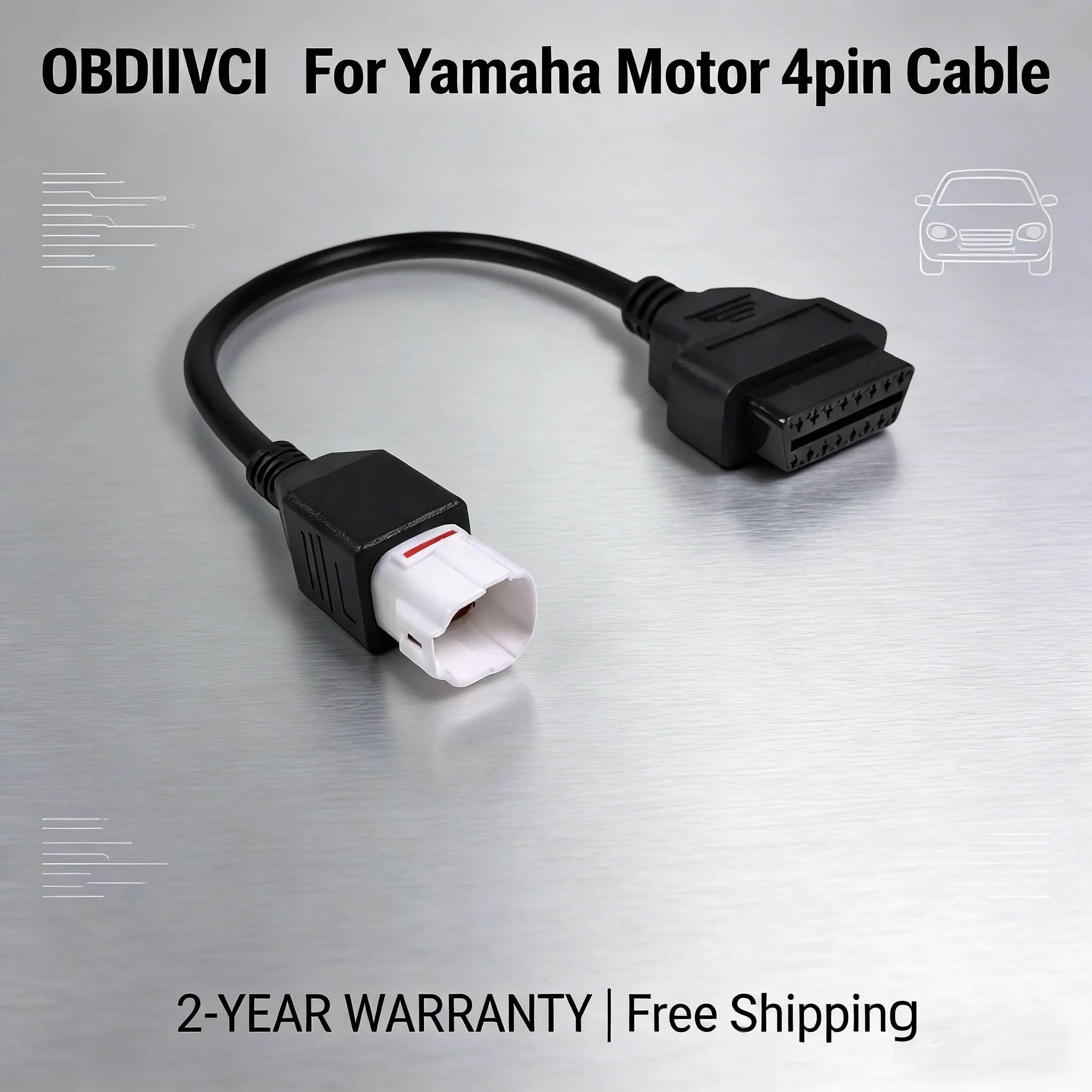 For YAMAHA 4pin OBD2 Connector for Motorcycle Motobike 4pin  to 16pin Cable Moto OBD OBD2 Extension Cable