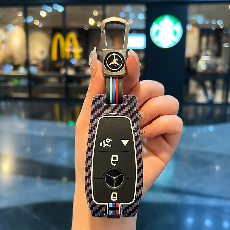 

Car Key Case Cover Shell Fob For Mercedes Benz A C E S Class W204 W205 W212 W213 W176 GLC CLA AMG W177 Key Protector Keyless