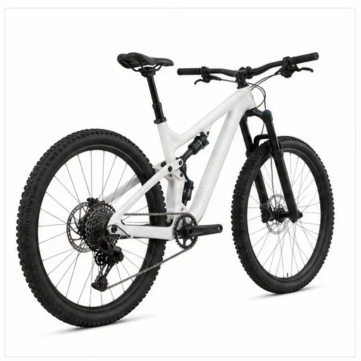 Aluminum Alloy 26/27.5 Inch Full Suspension Soft Tail Mountain Bike for Men Shock Absorbing Off Road Cycling Hi-11-HD-PearlWhite