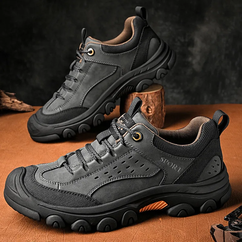 

Autumn Winter Outdoor Sneakers for Men Breathable Quality Men's Hiking Sneakers Big Size 46 Trekking Shoes Men zapatillas hombre
