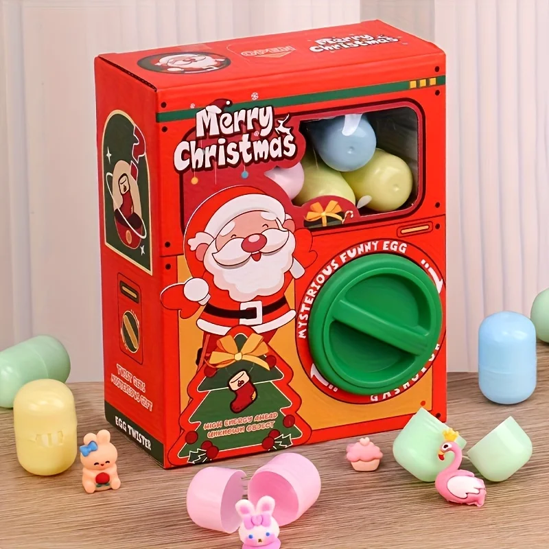 A Set of Mini Christmas Twist Toys with Surprises Hidden Treasures Fun Collectible Dolls Birthday Party Gifts Holiday Toys