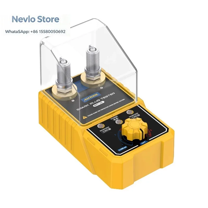 110V/220V Dual-Hole Spark Plug Tester, Automotive Ignition System Diagnostic Testing Too