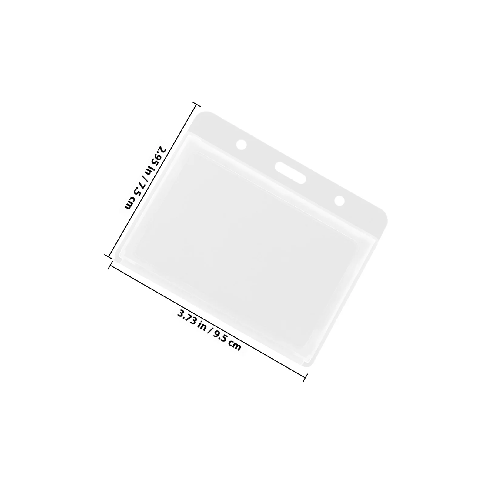 5 pezzi porta badge da lavoro porta carte d'identità in plastica rigida orizzontale per etichette con nome badge passaporto permesso dei dipendenti durata satinata