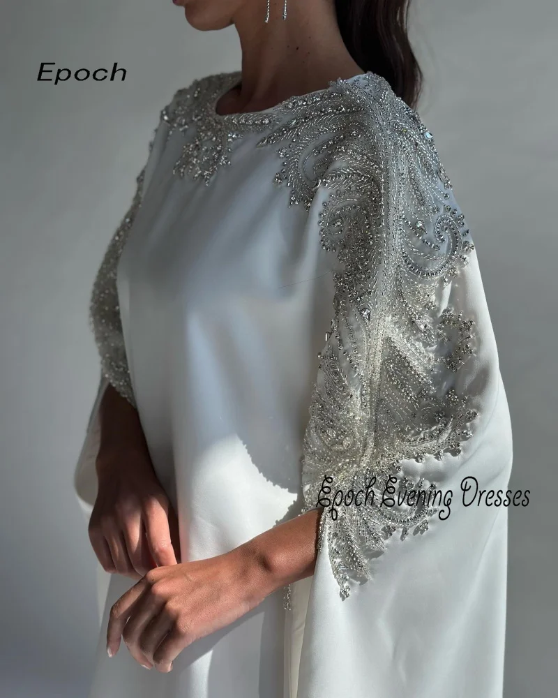 Epoch-Robe de Soirée Droite à Paillettes pour Femme, Col Rond, Élégante, sur Mesure, Arabie Saoudite, 2024