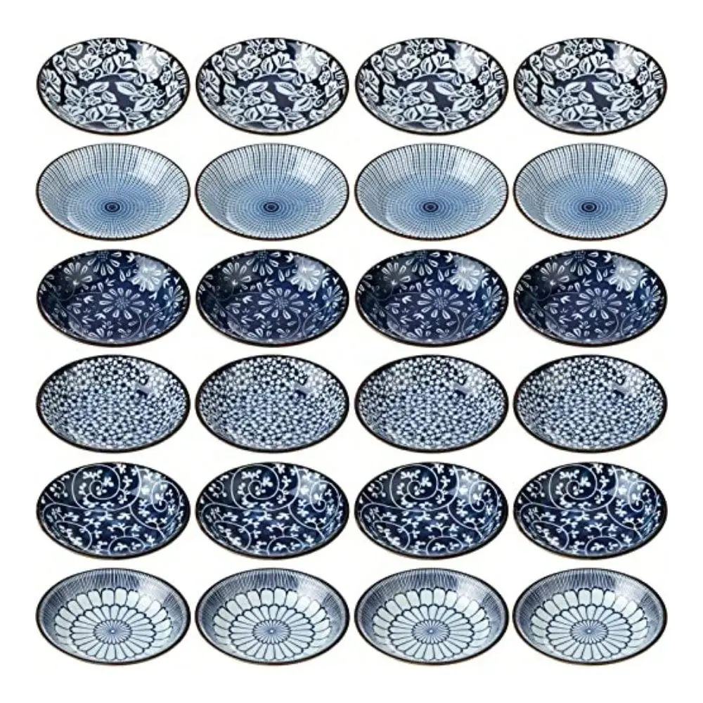 

Pack Japanese Style Soy Sauce Dish 4 Inch Ceramic Dipping Bowls Bulk 3.5 Oz Sauce Dishes Small Dip Bowl Porcelain Pinch Set For
