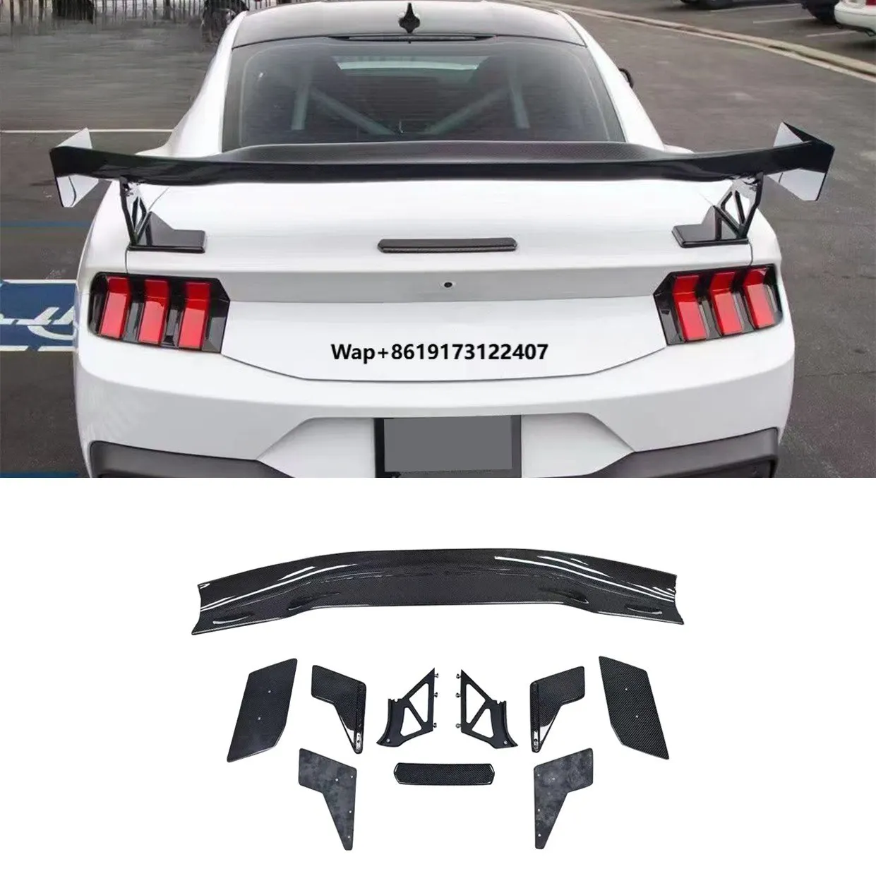 

For 2024+ Auto Parts Carbon Fiber Rear Tail Wing Car Rear Wing Spoiler Upgrade Decoration Bumpers