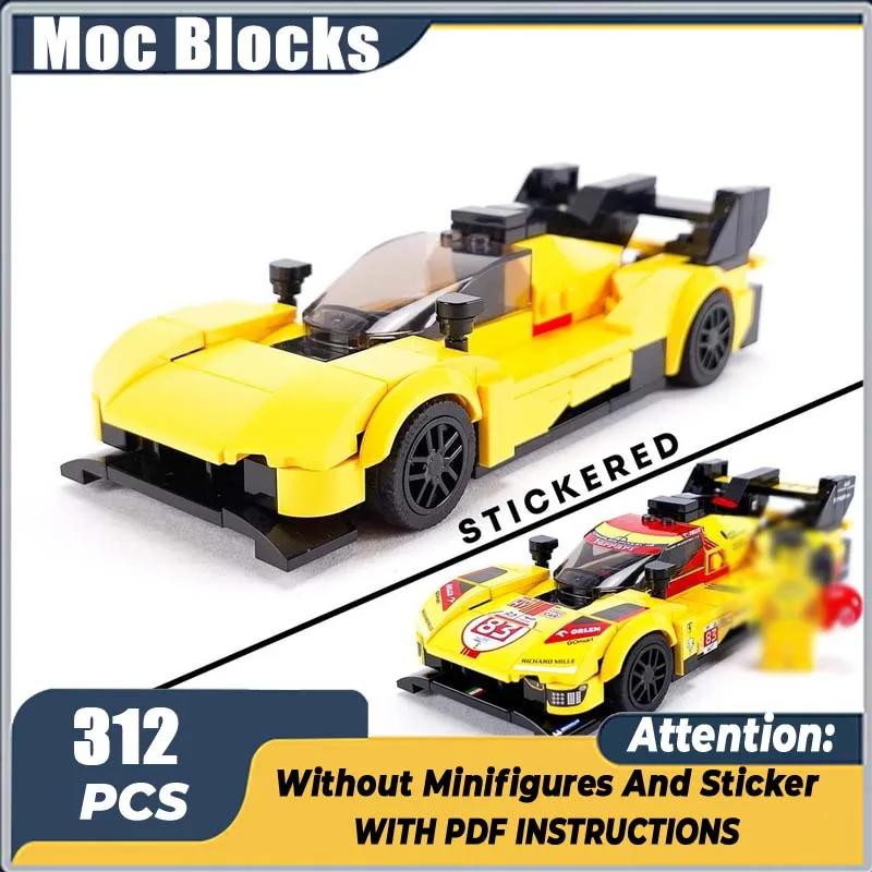 

Speed Champion City Car Model MOC Building Bricks Top Tier Sports Car Modular Technolog Gifts Assemble Children Toy Suit Holiday