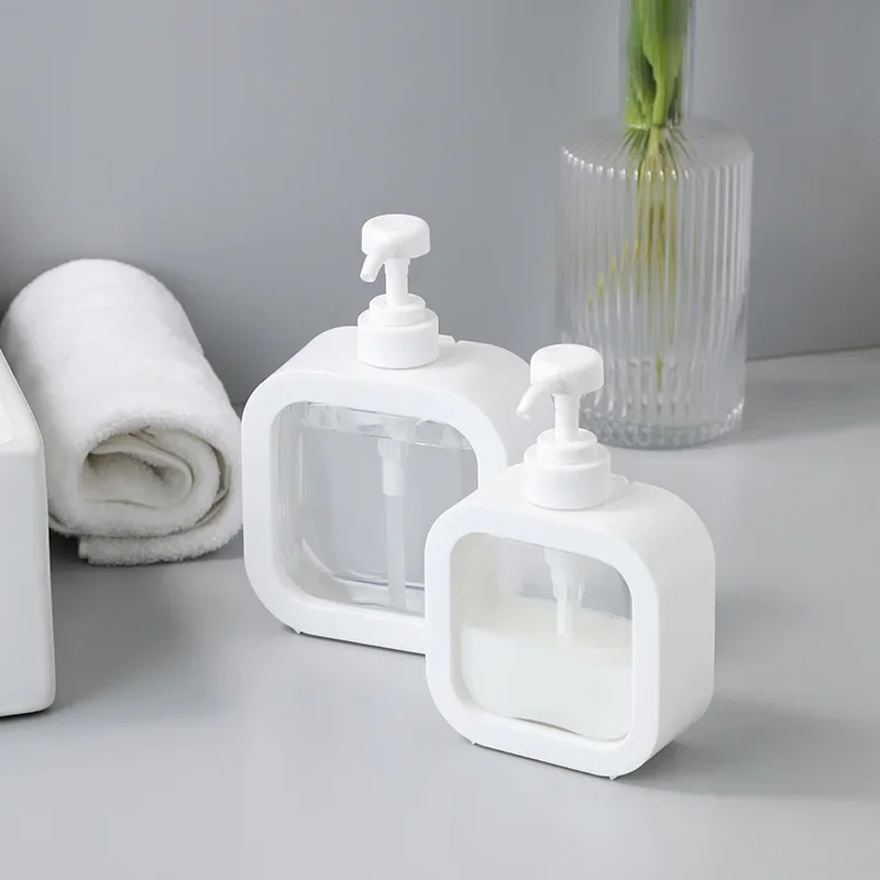 

Soap Dispenser White Liquid Lotion Hand Pump Soap Dispenser Refillable Shampoo Bottle Plastic Bathroom Lotion Bottle