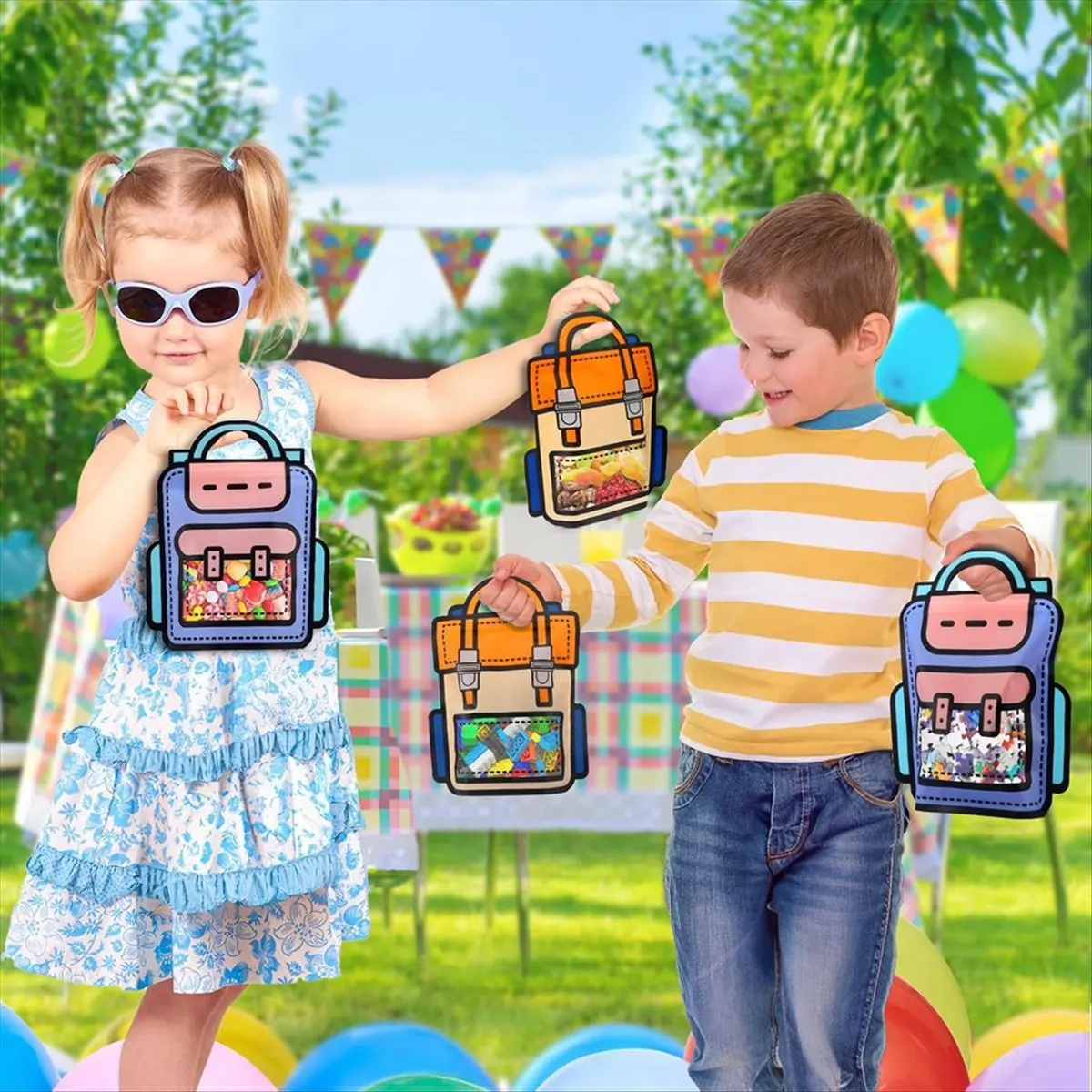 

(CNIM) 30 шт. подарочных пакетов с ручками, мультяшные сумки-рюкзаки для вечеринок, свадеб, дней рождения, детских праздников, для конфет, сувениров, закусок