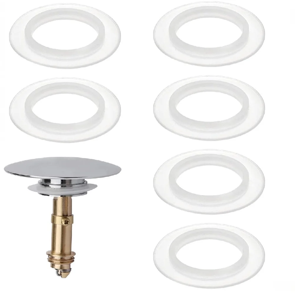 6Pcs Replacement O-Ring Gaskets 38mm Spring Out Sink Stopper Silicone Seals For Bathroom And Kitchen Fixtures Accessories
