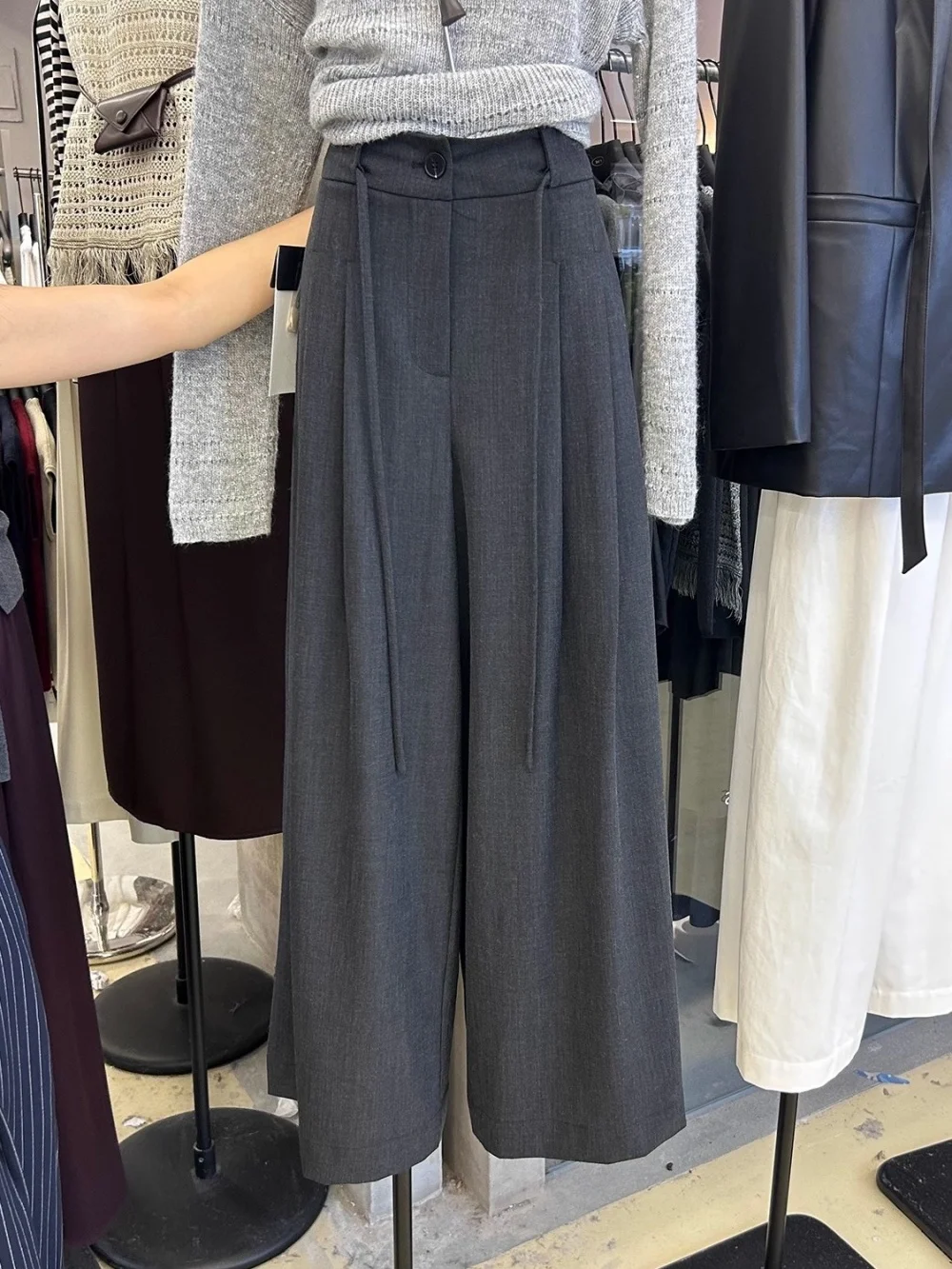 Korean Style High Waist Wide Leg Casual Pants Men Women Spring Autumn Loose Fitting Slimming Trousers Fashionable Simple Vers...