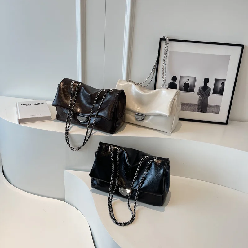 Tas Selempang Wanita Model Baru 2025, Gaya Vintage Kulit Asli Multi-fungsi, Tas Selempang Bahu Wanita