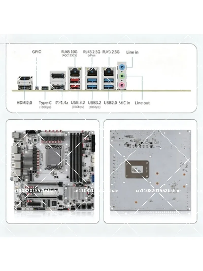 12 Bay 10GbE NAS Motherboard DDR5 ECC Support M.2 NVMe W680 Chipset Enterprise Storage