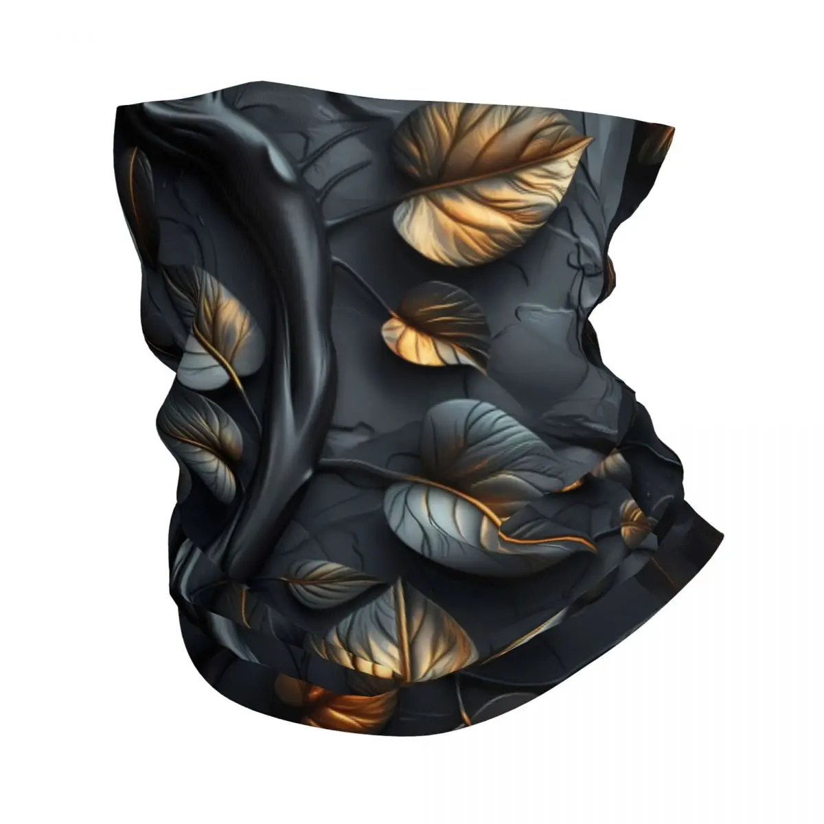 Carved Pattern Scarf Neckerchief Neck Face Mask Polyester