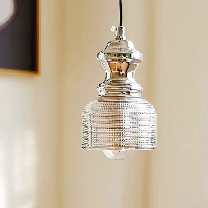 Medieval Bauhaus Pendant Light Nordic Premium Feel Personality Bedroom Bedside Coffee Shop Bar Counter Retro Glass Hanging Lamps