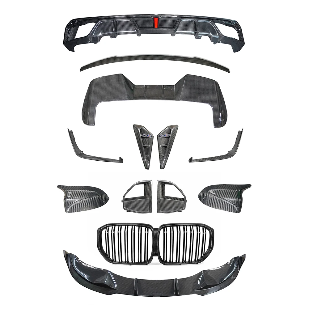 

OEM high quality dry carbon fiber front bumper lip for X5 G05 2022 + models front diffuser automotive spoiler
