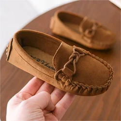 2023 Spring Autumn Children Shoes Boys Loafers Girls Moccasins Slip-on Shoes Flat Sneakers Kids Flat Casual Shoes Size 21-35