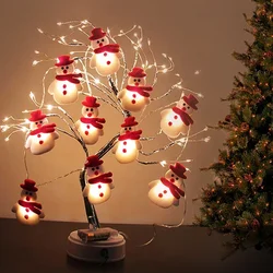 1.65m/3m LED Christmas Snowman String Lights Hristmas tree Decoration Plush Snowman Lamp Indoor Living room Party String  Lamps