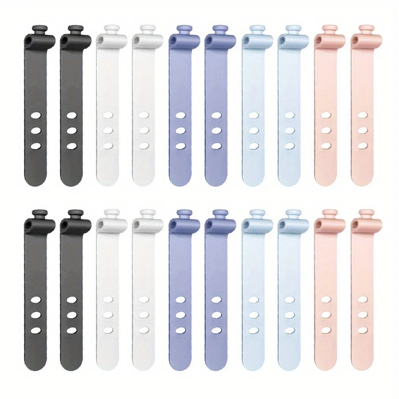 3pcs Phone Cable Organizer Earphone Clip Charger Cord Management 3 Hole Line Storge Holder Clips Data Line Bobbin Winder Straps