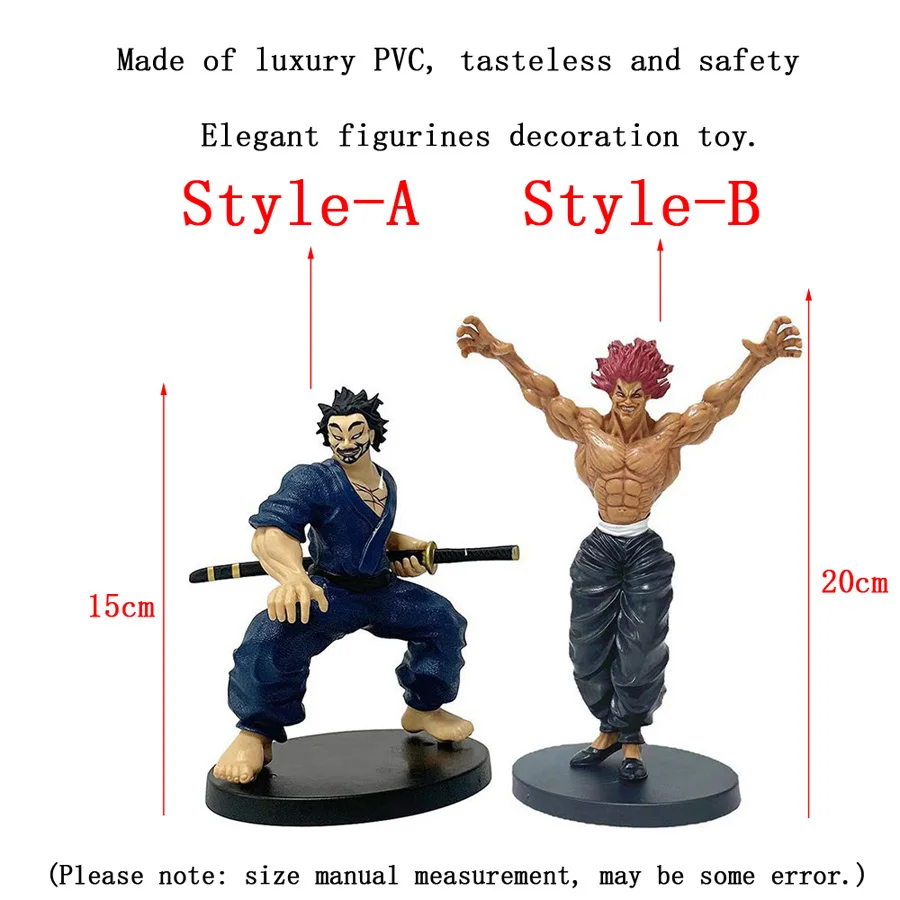 Funny Anime Baki the Grappler Pickle Hanma Yujiro Hanayama Kaoru Jack Action Figures Statues Home Ornament Desk Doll Model Toys