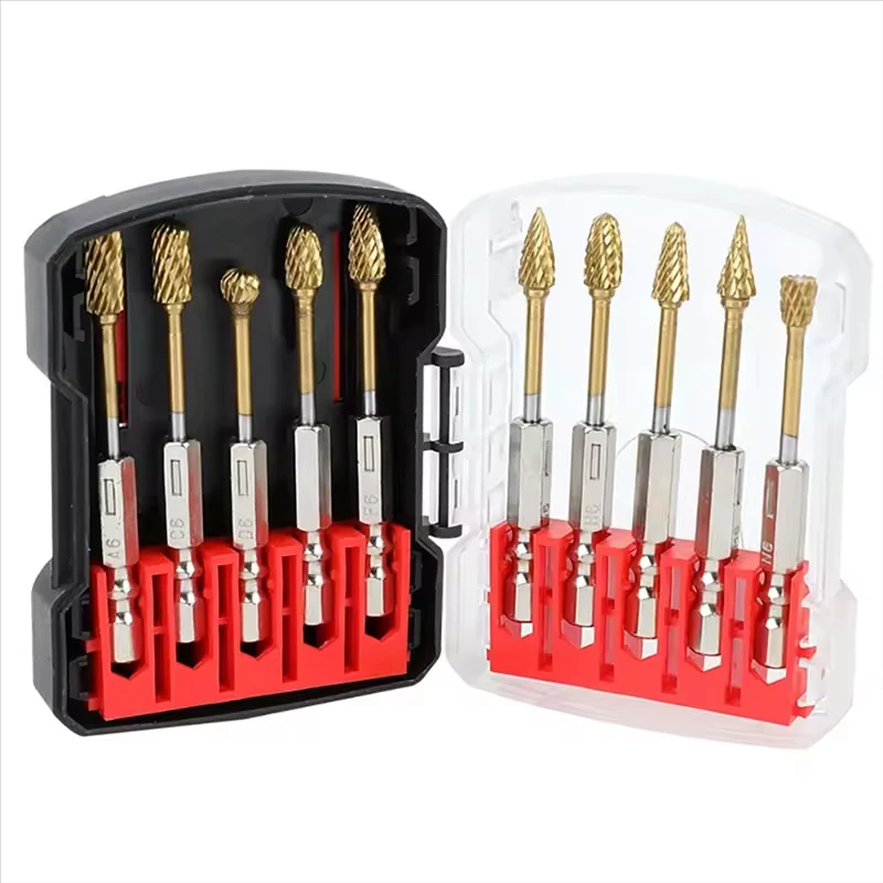 Mini Rotary File 10Pcs - Tungsten Carbide Burrs Set for DIY Craft Metalworking Polishing Tools