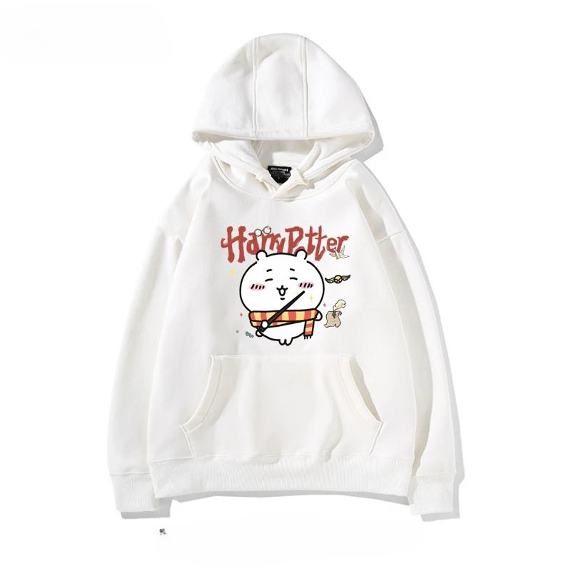 2026 Chiikawa Collaborates with Harry Potter, Usagi, Little Eight, Iggy, Hooded Hoodies, Men's and Women's Clothing Ins Y2k