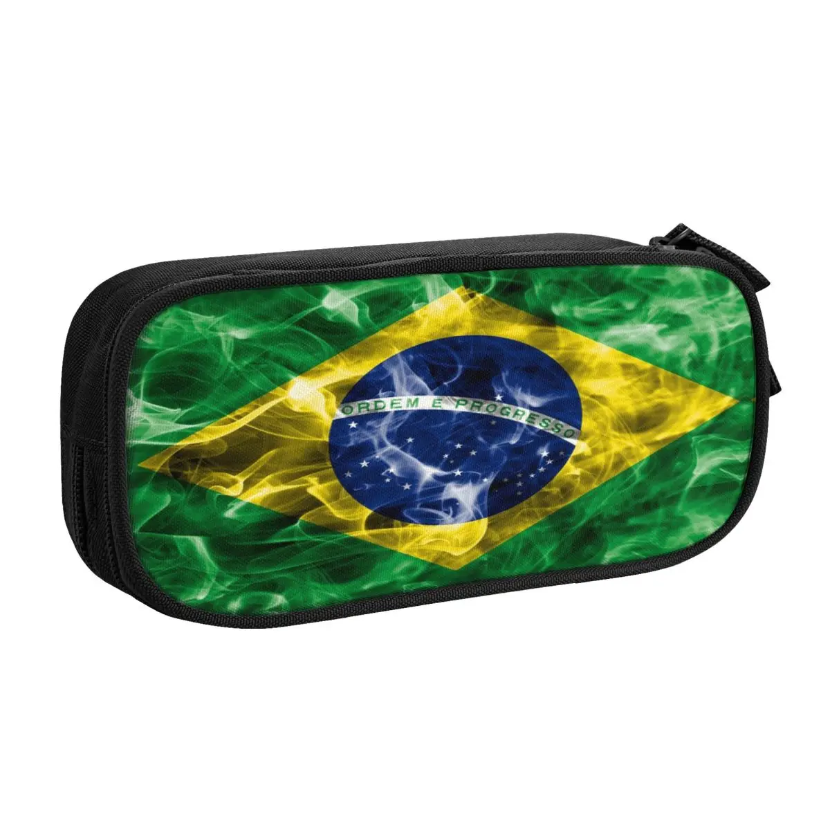 Cute Custom Brazilian Flag Pencil Cases for Boys Gilrs Brazil Large Capacity Pen Bag Box Stationery