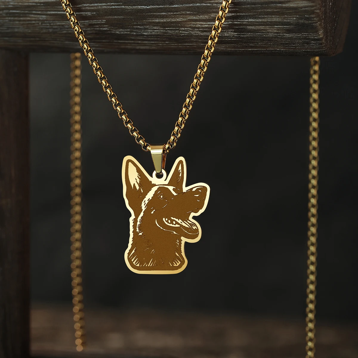 Trendy Belgian Malinois Dog Pendant Stainless Steel Chain Necklace For Women Men Classic Design Pet Lucky Jewelry Kids Gifts