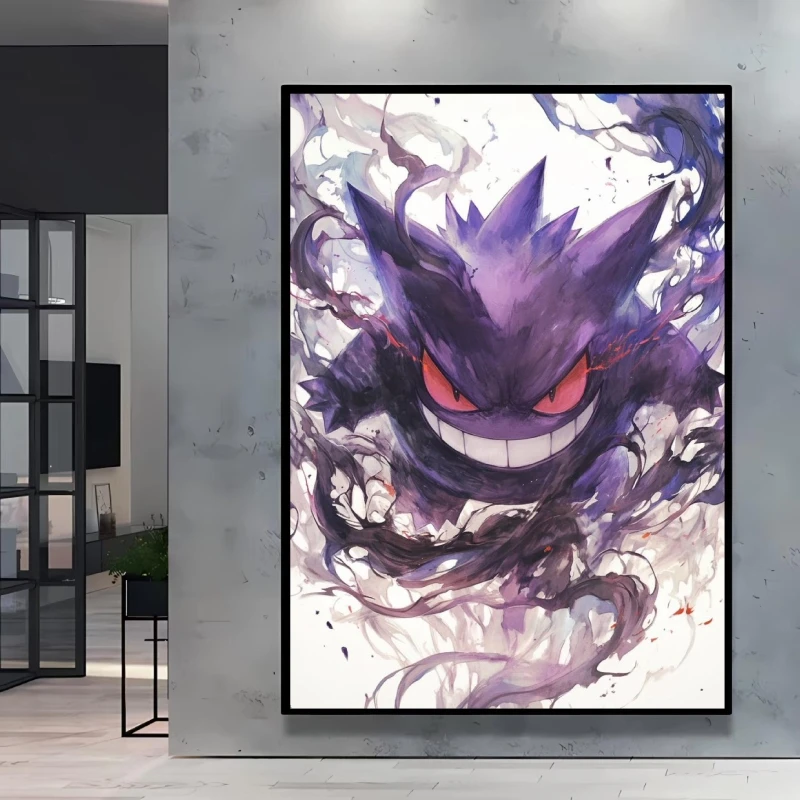 Cool Mewtwo Pokemon Wall Painting Its Unique Artistic Style Shows The Mystery and Power of Mewtwo A Highlight of Home Decor