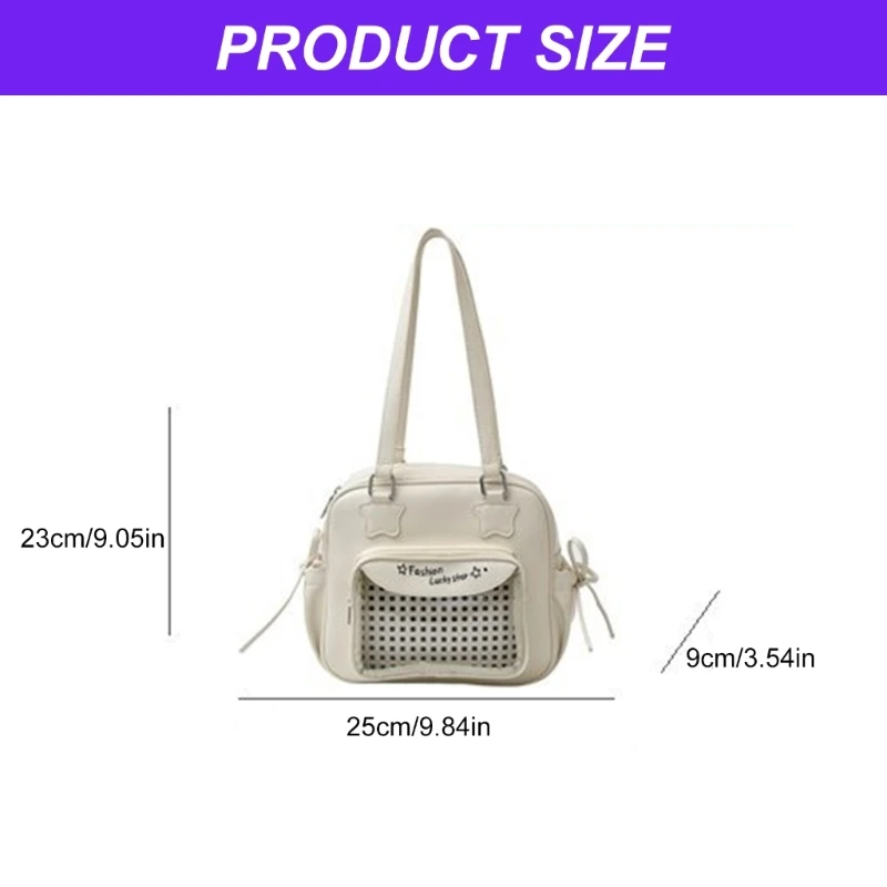 

E8FB Transparent Shoulder Bag Fashion Itabag Toted Bag Handbag for Women Girls Gifts