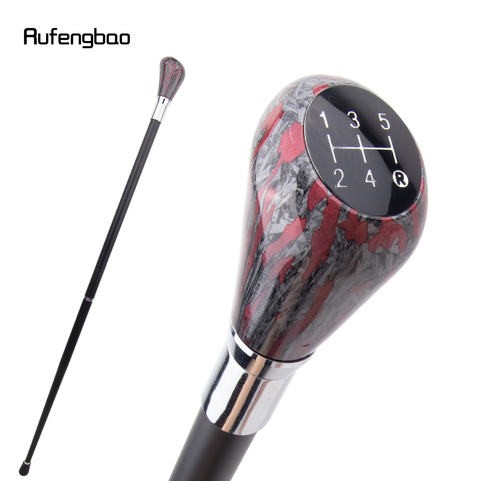 Zilver Rode Streep Witte Riet Mode Decoratieve Stok Gentleman Elegante Cosplay Riet Crosier 93cm Prestaties Podium Riet