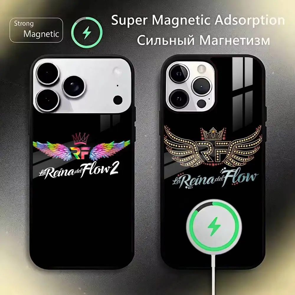 HOT Queen of Flow La Reina Del Flow Phone Case For iPhone 11,12,13,14,15,16,17Plus,Pro,Max for Wireless Charging