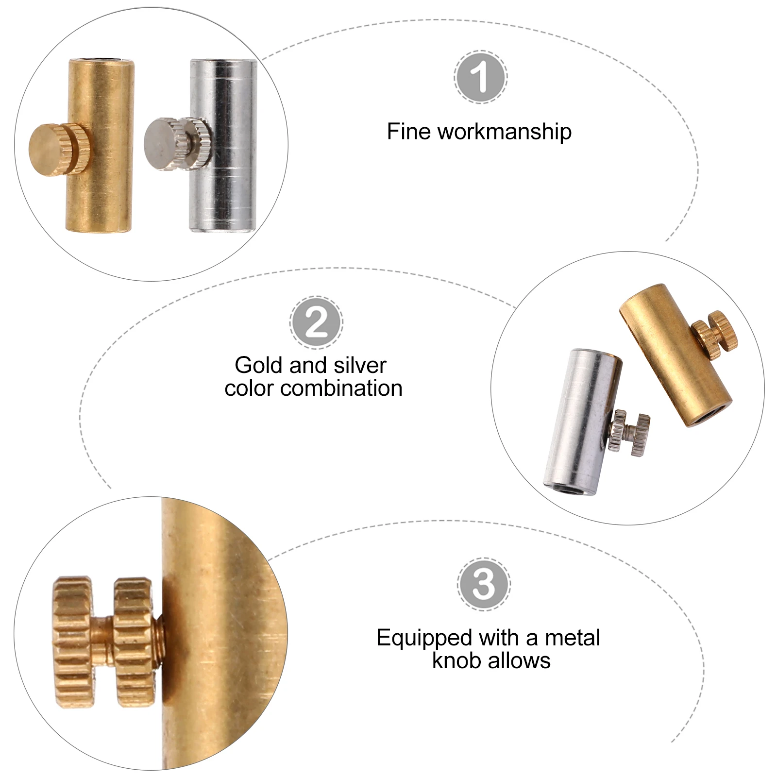 

2PCS Wolf Wolf Tone Suppressor Tube Copper Cello Accessory Vibration Suppressor Musical Instrument Part Tone Mute