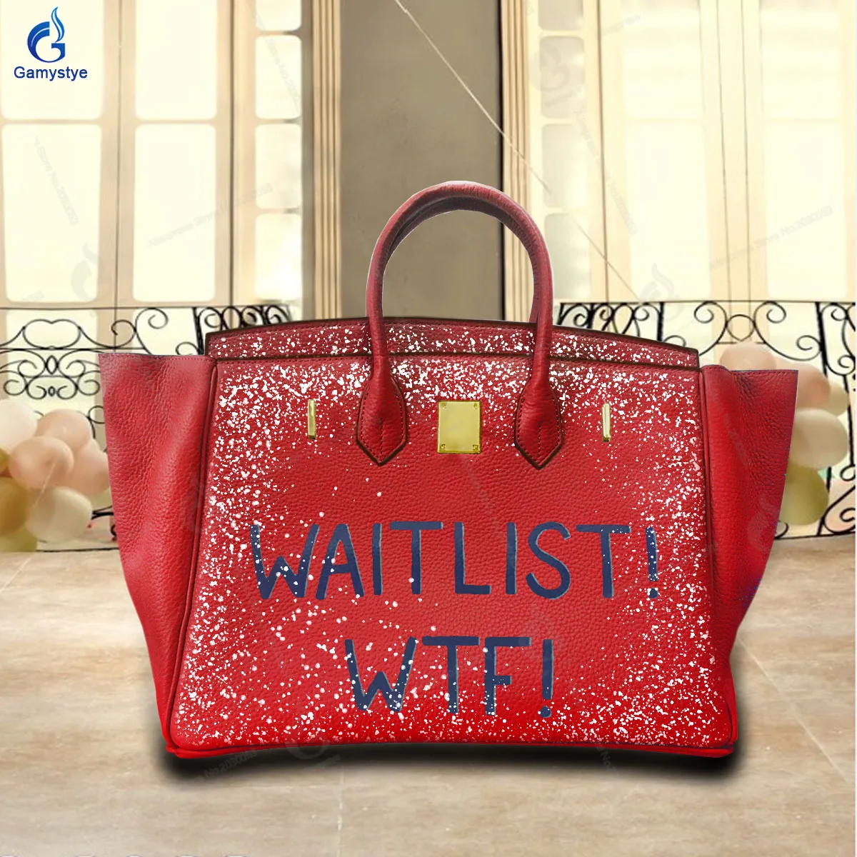 

Printed Customize Art English WTF Bags Women Bag Designer Crossbody Handbag Female Messenger Totes Really Leather Cowhide Travel