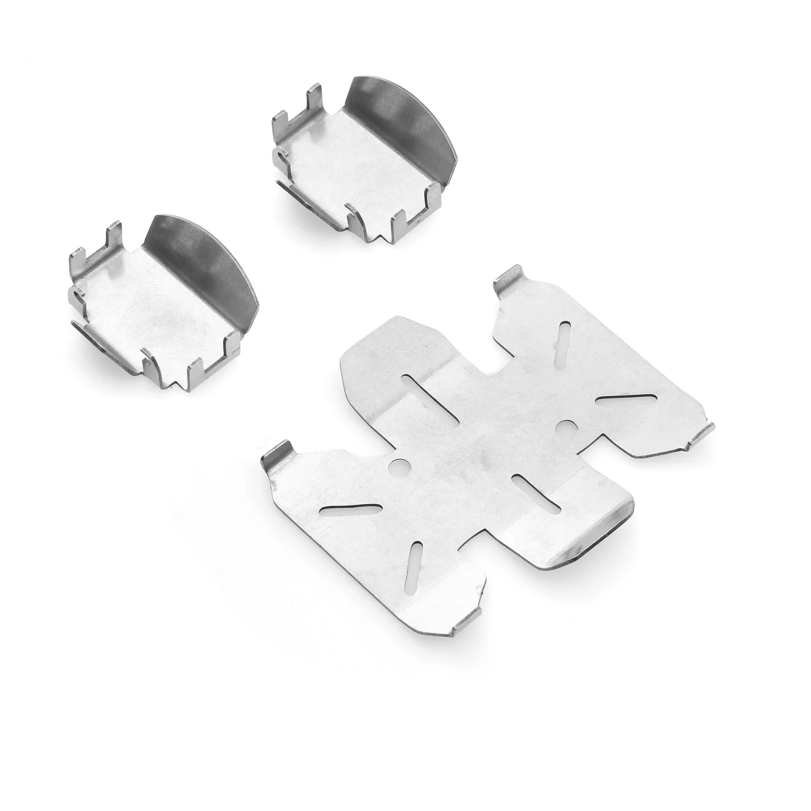 Stainless Steel Chassis Armor Skid Plate Axle Protector for 1/10 RC Crawler Axial SCX10 PRO Upgrade