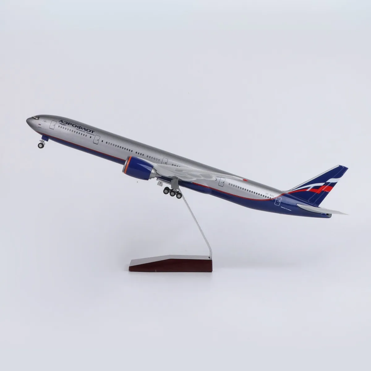 47cm Großes Russland B777 Flugzeugmodell aus Druckguss-Harz mit Ständer, Geschenk oder Sammlerstück für Erwachsene Luftfahrt-Enthusiasten