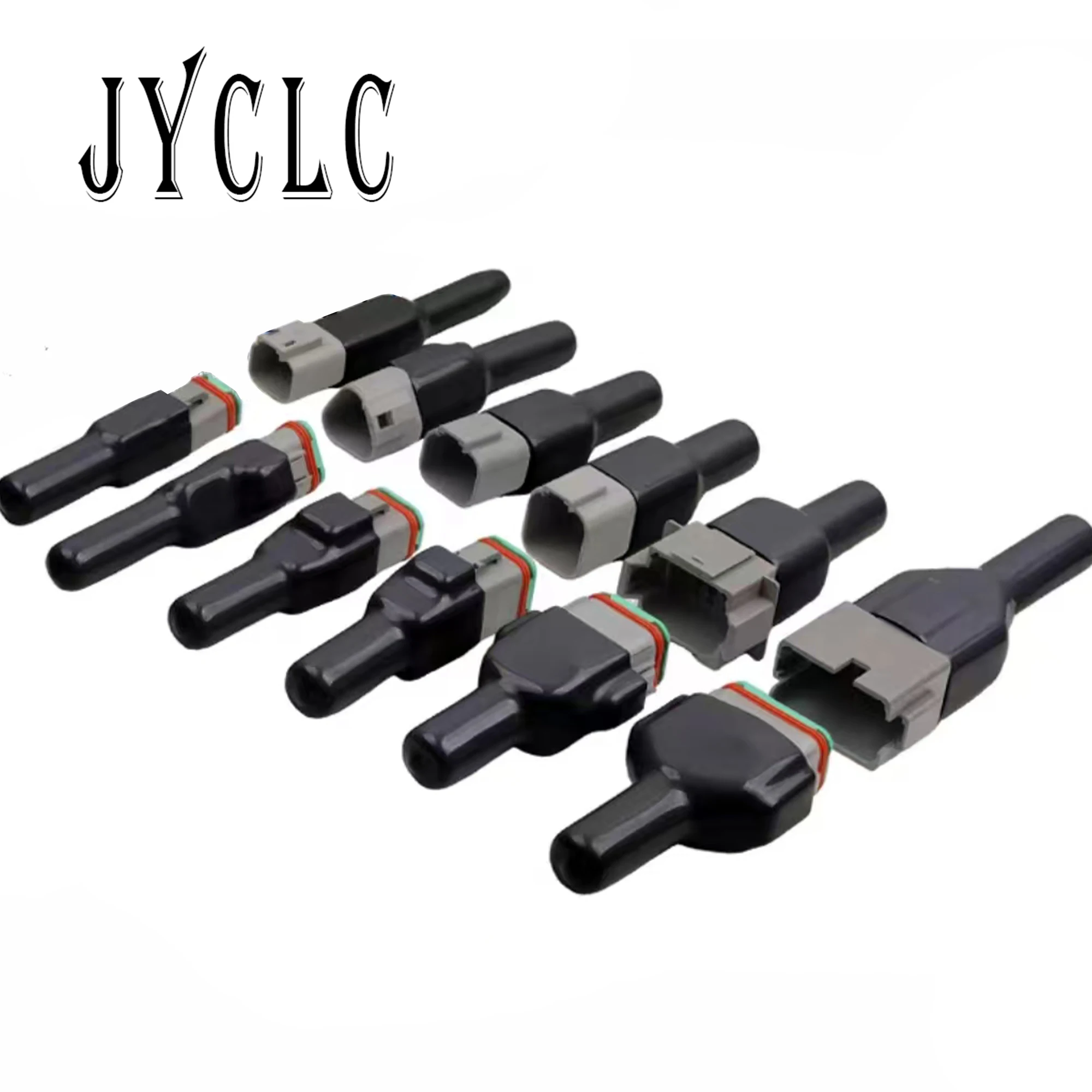 

2 pcs car DT type connector PVC black sheath DT2P-BT connector dustproof insulation male and female sheath DT6S-BT DT8P-BT